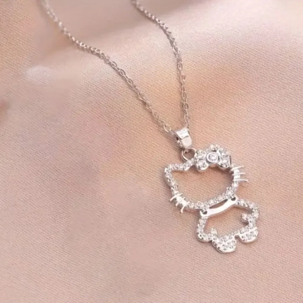 Elegant kitty charm necklace - Picture 1 of 6